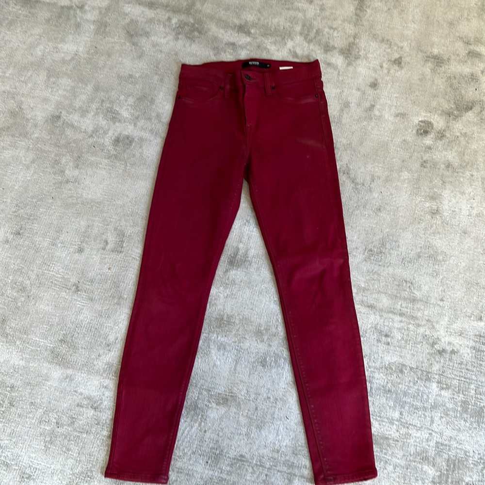 Lightly worn Hudson maroon jeans